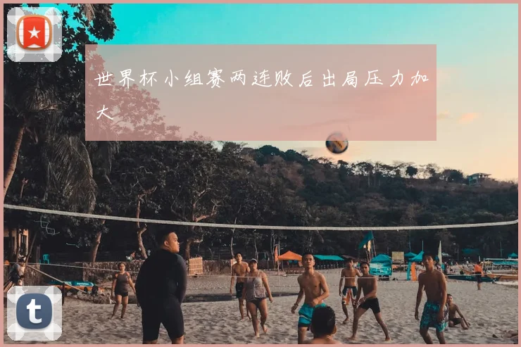 世界杯小组赛两连败后出局压力加大